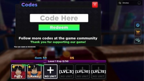 redeem Anime Rangers code