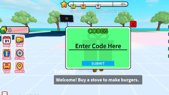 Redeem Burger Store Tycoon codes