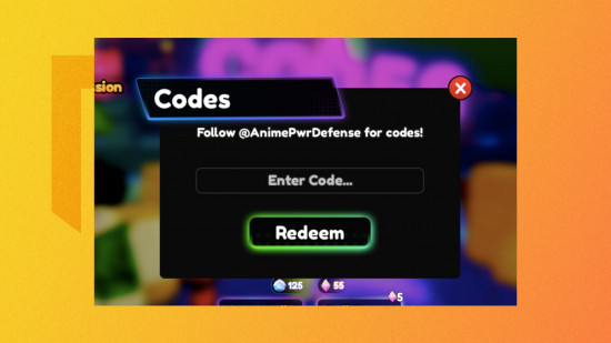 Redeem Anime Power Defense code