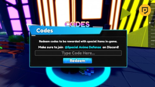 Redeem Special Anime Defense code