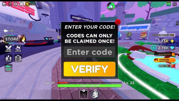 Redeem codes in Anime Battlegrounds Y