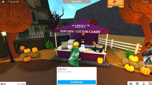 Sabrina Halloween quests in Bloxburg