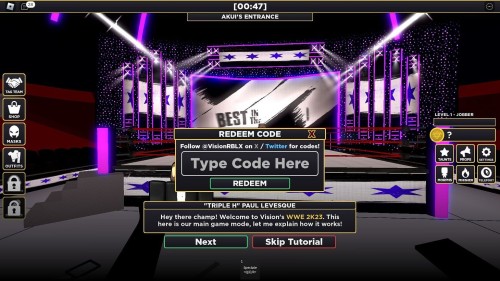 Active codes for Roblox WWE 2K23