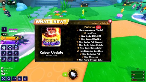 Anime Shadow Kaisen Update patch notes