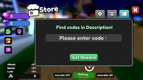 Redeem codes in RNG Strongest